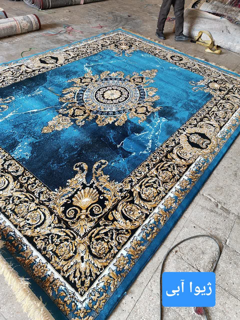 فرش اقتصادی ژیوا آبی ارسال رایگان کل ایران