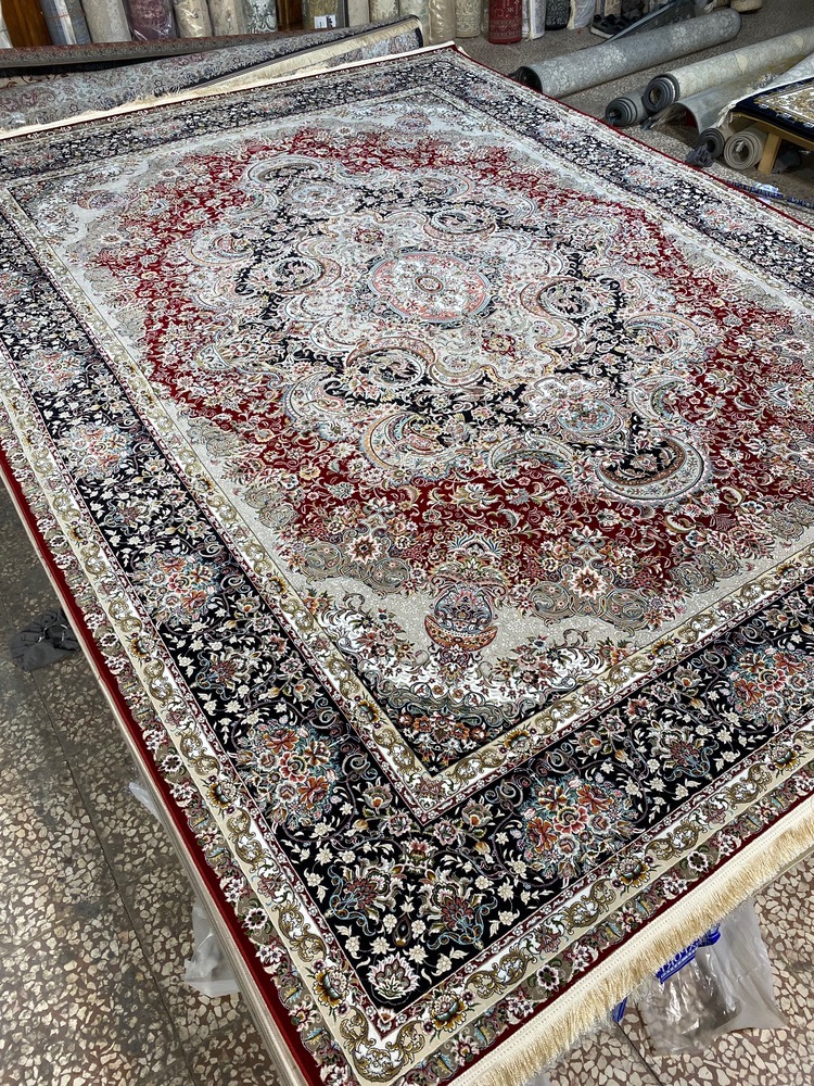 فرش 12متری 1200شانه تراکم 3600 لاکی فلت کد037 اکروایک ارسال رایگان